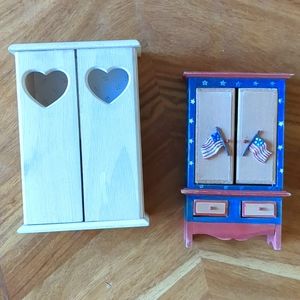 Vintage dollhouse dressers miniature
